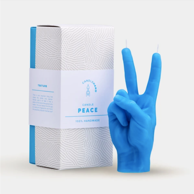 Hand Gesture Candles - PEACE