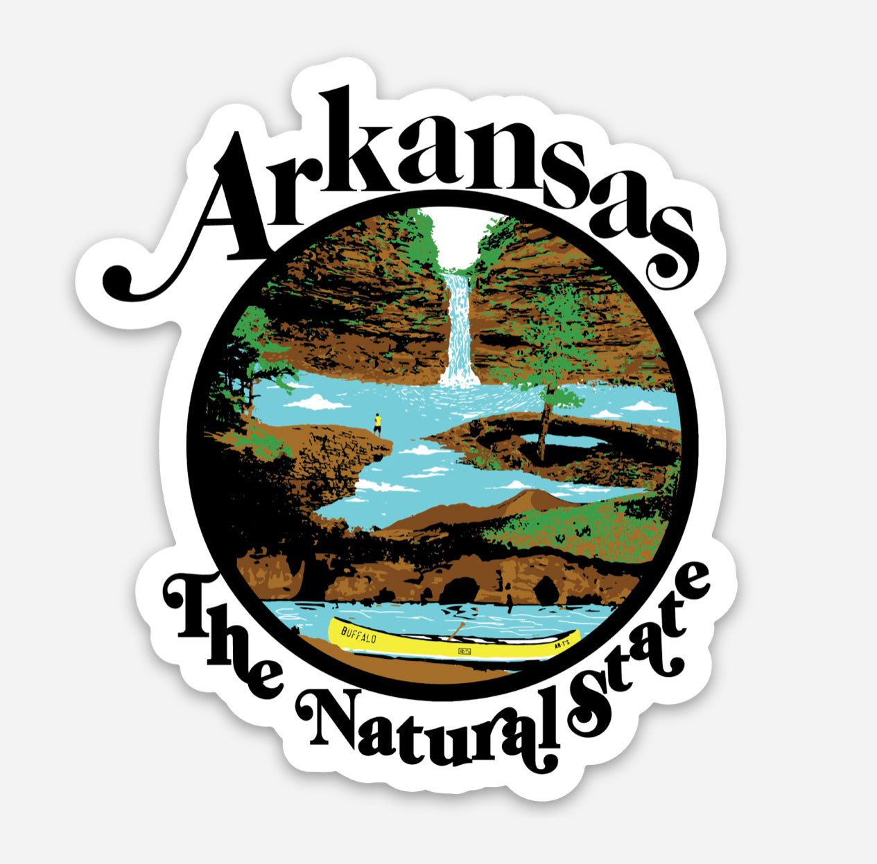 Arkansas Retro Natural State Stickers