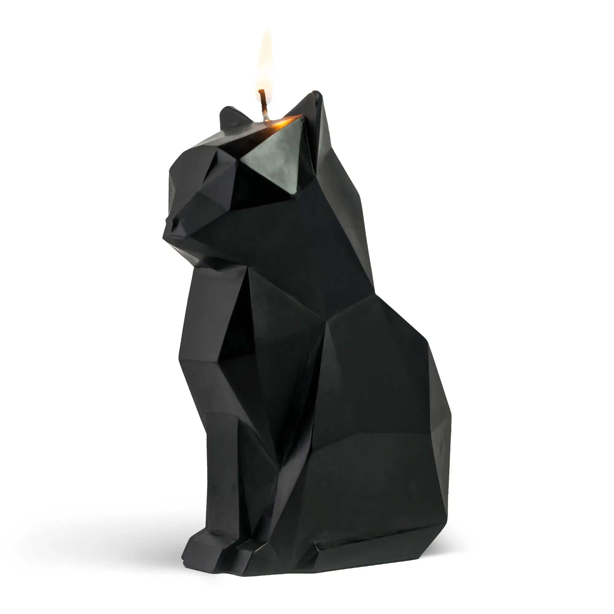 Geometric Black Cat Candle